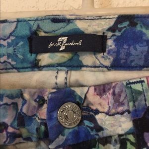 7 for all Mankind printed denim skinny jeans